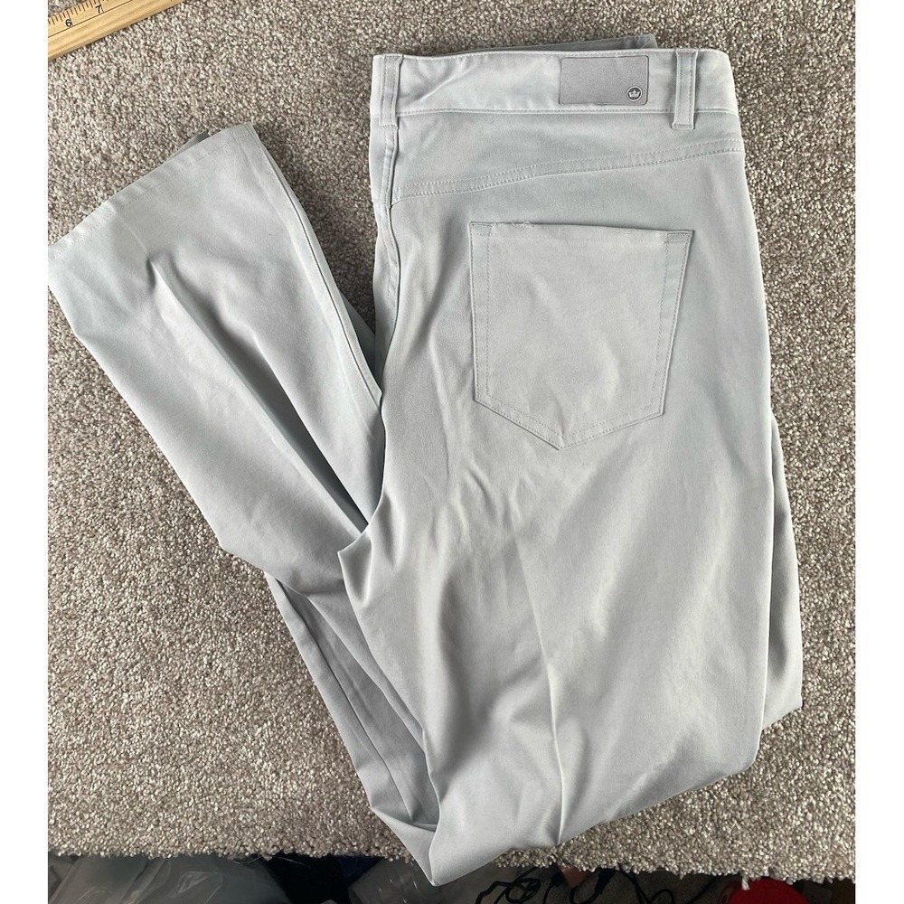Peter Millar Pants 38x34 Gray Performance Stretch 5 Pocket Chino Golf EB66 Read